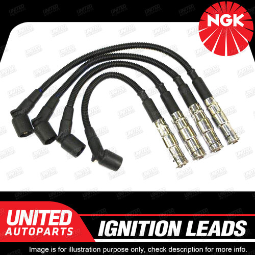 NGK Spark Plug Ignition Lead Set for BMW 318i E46 4Cyl 1998-2001 Long Life