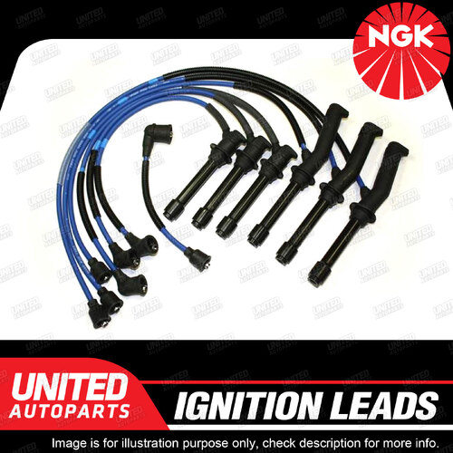 NGK Spark Plug Ignition Lead Set for Mazda 929 HD 3.0L V6 1991-1997