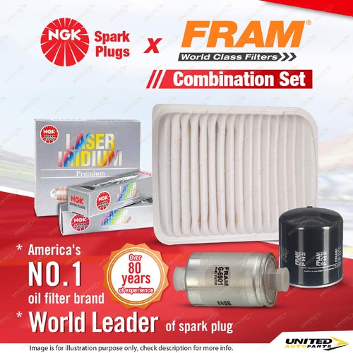 NGK Iridium Spark Plugs + Filter Kit for Ford Fairlane Fairmont Falcon BF