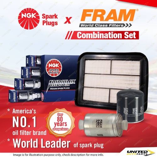 NGK Iridium IX Spark Plugs + Fram Filter Service Kit for Ford Falcon FG 5.4L