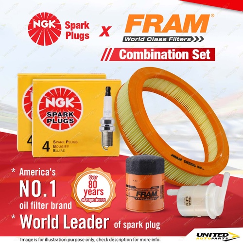 NGK Standard Spark Plugs+Filter Kit for Holden Calais Commodore VB VC VH VK LPG