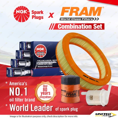 NGK Iridium IX Spark Plugs + Filter Kit for Holden Calais Commodore VB VC VH VK