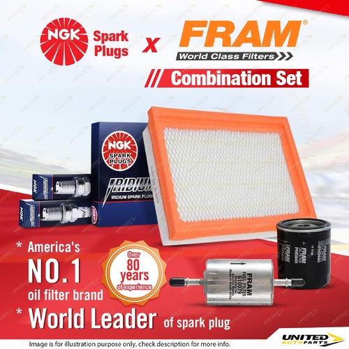 NGK Iridium IX Spark Plugs Fram Filter Kit for Holden Calais Commodore VT VU VX