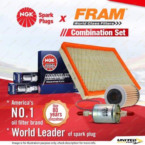 NGK Iridium IX Spark Plugs + Filter Kit for Holden Adventra Calais Commodore VZ