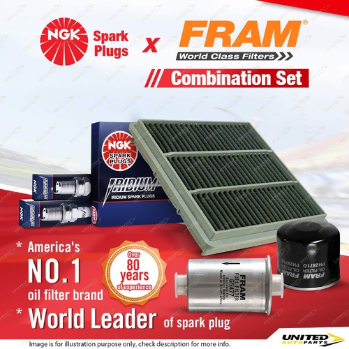 NGK Iridium IX Spark Plugs + Filter Kit for Mitsubishi Magna TR TS Verada KR KS