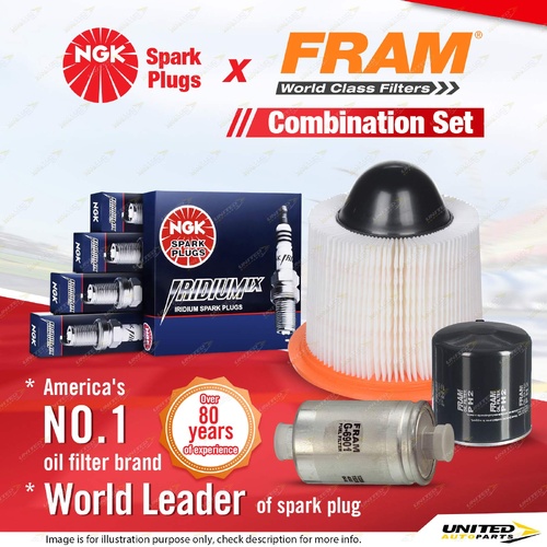 NGK Iridium IX Spark Plugs + Fram Filter Service Kit for Ford Falcon BA 5.4L