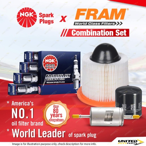 NGK Iridium IX Spark Plugs + Fram Filter Service Kit for Ford Mustang Cobra 4.6L