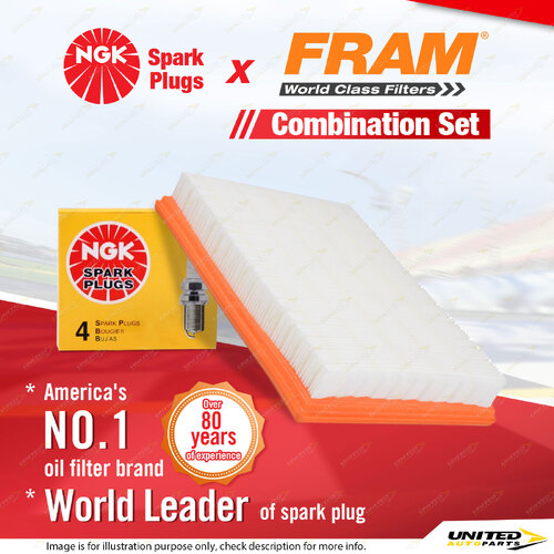 NGK Standard Spark Plugs & Fram Air Filter for Chrysler PT Cruiser PG 2.4L 5T