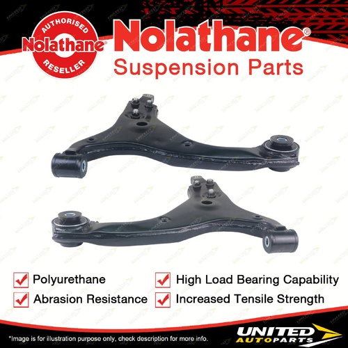 Nolathane Front Lower Control Arms LH+RH for Kia Ceed ED 06-12 EXCL Ball Joint