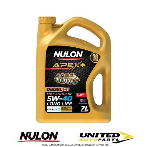 Nulon APEX+ 5W-40 Long Life Engine Oil 7L for FIAT Panda 150 0.9L 2013-2016