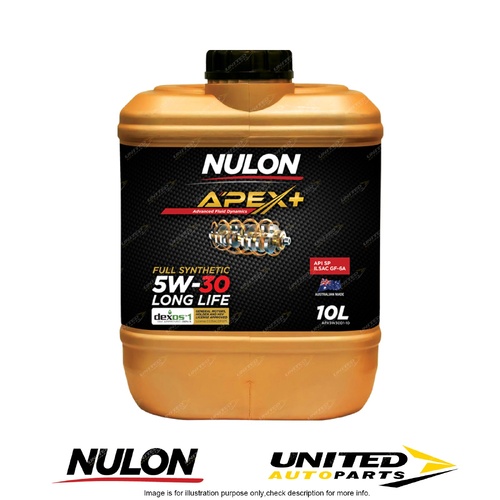 Nulon APEX+ Full SYN 5W-30 Long Life 10L for FORD Focus ST170 2 DOHC 2003-2005