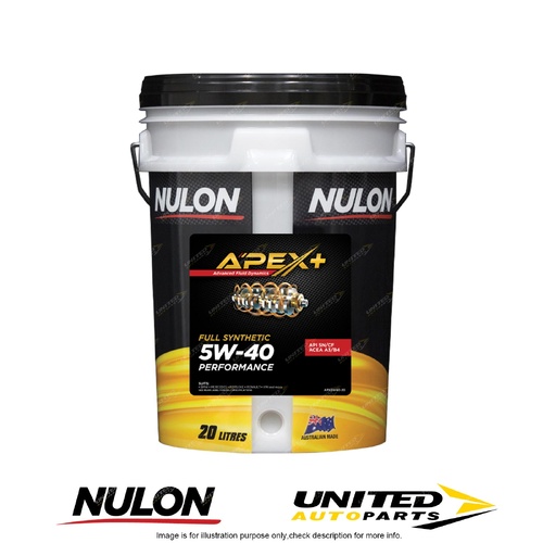 Nulon APEX+ Full SYN 5W-40 Performance 20L for MERCEDES-BENZ E200K W211 1.8L