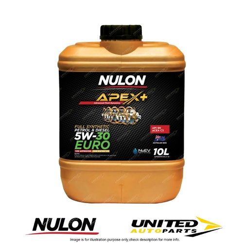 Nulon APEX+ 5W-30 EURO 10L for MERCEDES-BENZ E220 CDI W212 2.1L T/Diesel 09-11