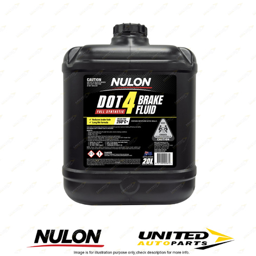 Nulon DOT 4 Full Synthetic Brake Fluid 20L for VOLVO 260 GLE 2.8L V6 B W 55
