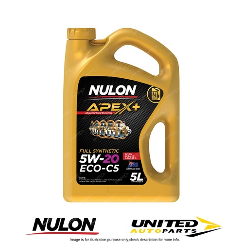 Nulon APEX+ 5W-20 ECO-C5 5L for SUZUKI Baleno 1.4 Litre VVT Eng. Man/ 4-Spd Auto