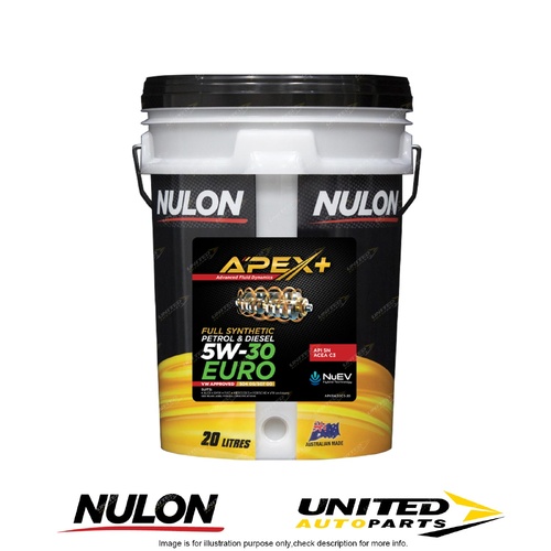 Nulon APEX+ 5W-30 EURO 20L for CHRYSLER Sebring 2.0L Turbo Diesel Eng.2007-2010