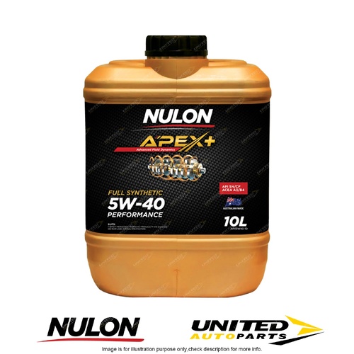 Nulon APEX+ 5W-40 Performance 10L for FIAT 500X 1.4L 16V Eng. 2015-2017