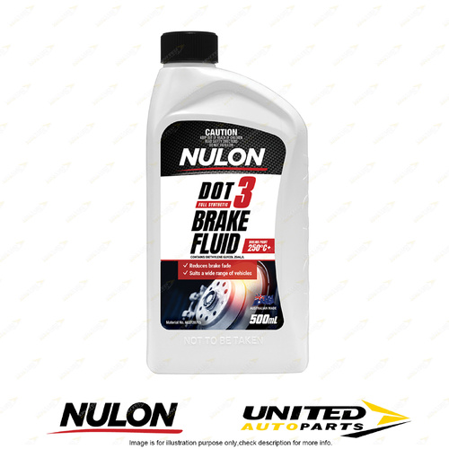 NULON DOT 3 Brake Fluid 500ML for MITSUBISHI Sigma 2.0 Litre BF3 Brake