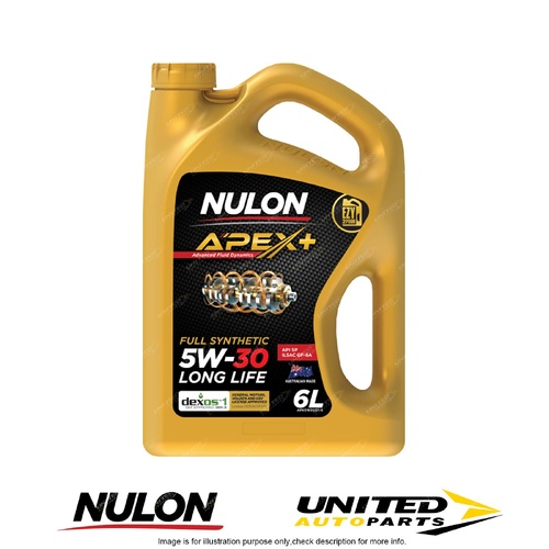 Nulon APEX+ 5W-30 Long Life 6L for KIA Magentis 2.4 Litre DOHC Eng. 2006-2009