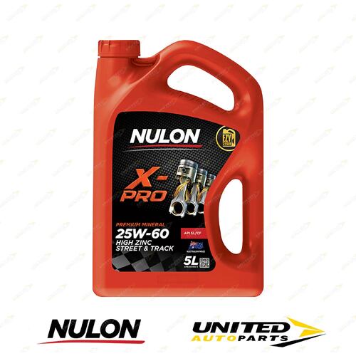 Nulon X-PRO 25W-60 High Zinc Street & Track Eng. Oil 5L ST25W60 Upgrade XPR25W60