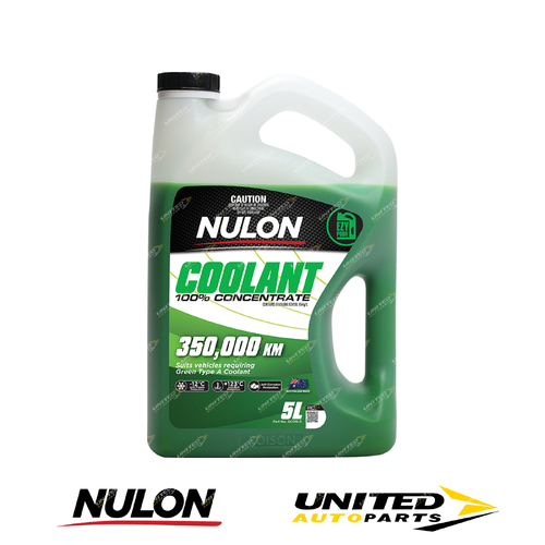 Nulon Green Coolant 100% Ant-freeze And Corrosion Protection Concentrate 5L