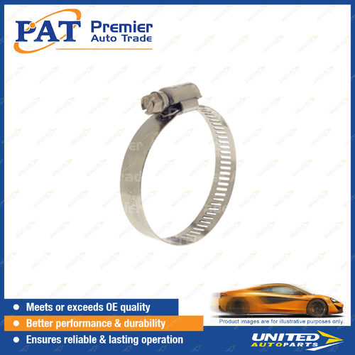 PAT ICON Series Hose Clamps - Perforated Full Stainless 33-57mm Package of 10