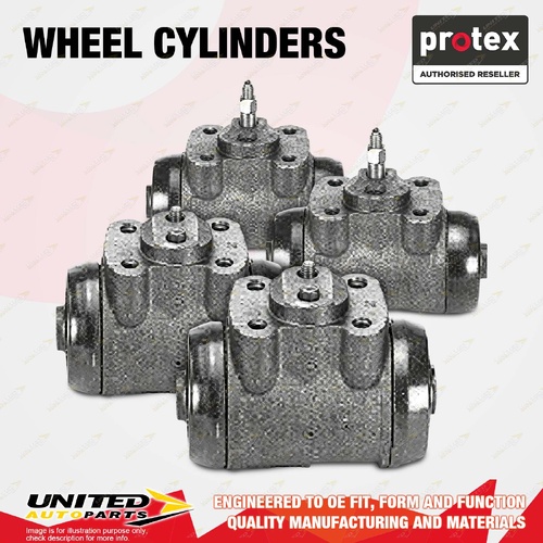 4x Rear Protex Wheel Cylinders for Hino KL KL300 5.0L EC100 I6 12v 1979-1984
