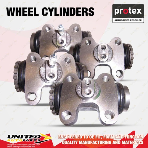 4x Rear Protex Wheel Cylinders for Toyota Dyna 400 BU222 BU232 4.1L 1995-2003