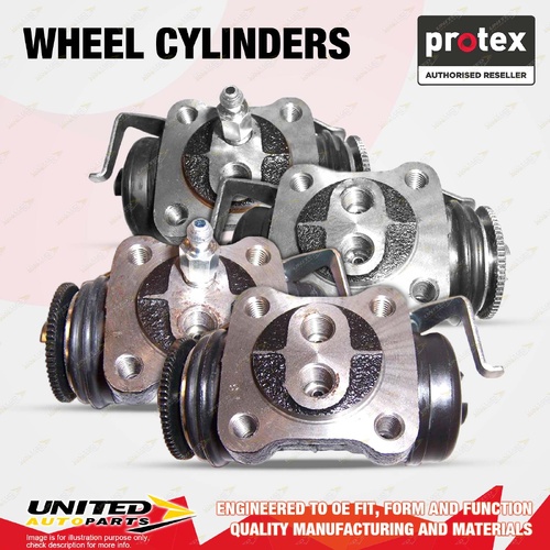 4x Rear Protex Wheel Cylinders for Hino Dutro XZU307 4.6L 1999-2004