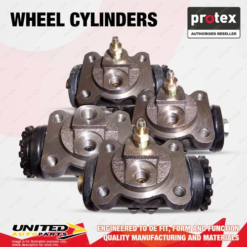 4x Rear Protex Wheel Cylinders for Isuzu KT25 KT26 3.3L 4BC1 4BC2 1981-1984
