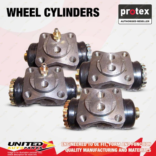 4x Front Protex Wheel Cylinders for Toyota Dyna LY30 LY31 RY31 2.0L 2.2L 2.4L