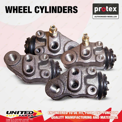 4x Front Protex Wheel Cylinders for Mazda E1400 E1600 E2200 BA 1.4L 1.6L 2.2L
