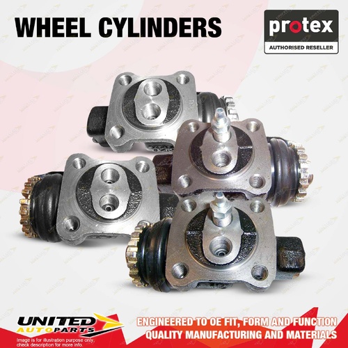 4x Front Protex Wheel Cylinders for Toyota Dyna 200 BU 60 61 63 65 3.0L 84-95