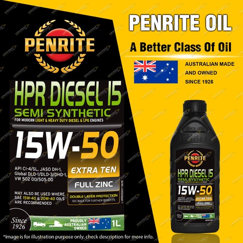 Penrite HPR Diesel 15 SAE 15W-50 Engine Oil 1L Extra Ten Full Zinc