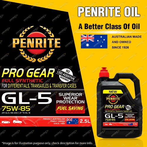 Penrite Full Synthetic PRO GEAR GL-5 75W-85 Gear Differential Oil 2.5L