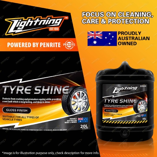 Lightning Tyre Shine long lasting rich deep shine Wet Look spray 20L