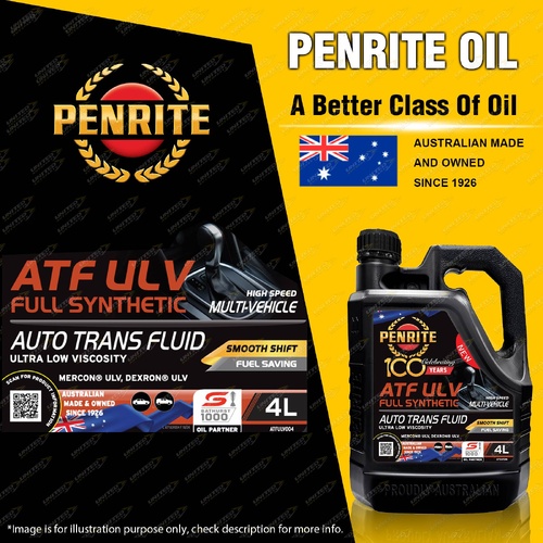 Penrite Full Synthetic ATF ULV Ultra Low Viscosity Auto Transmission Fluid 4L
