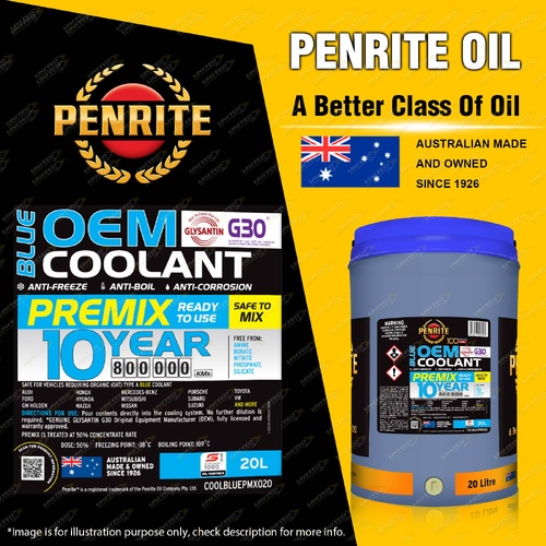 Penrite Blue OEM Coolant Premix Engine Coolant for Cooling System 20L