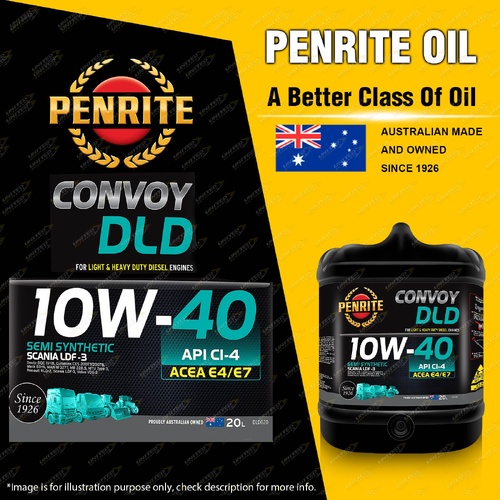 Penrite Synthetic Convoy DLD SAE 10W-40 Engine Oil 20L for Diesel Vehicles
