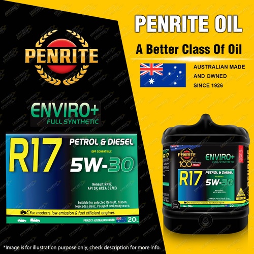 Penrite Full Synthetic Enviro+ R17 SAE 5W-30 Premium Engine Oil 20 Litre