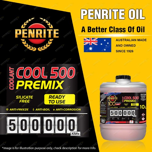 Penrite 500,000KM Red Coolant Premix Engine Coolant 10 Liter Silicate Free