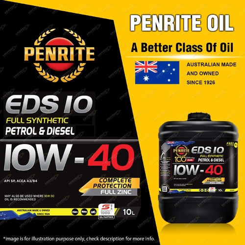 Penrite Full Synthetic EDS 10 SAE 10W-40 ACEA A3/B4 API SP Engine Oil 10L