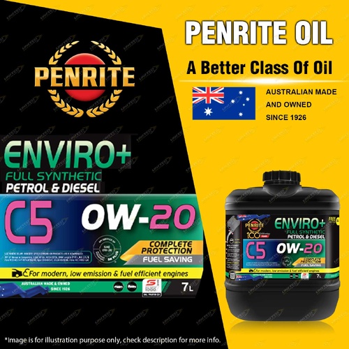 Penrite Full Synthetic Enviro+ C5 0W-20 API Licensed Low Viscosity Engine Oil 7L