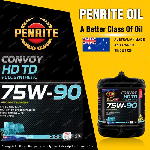 Penrite Full Synthetic Convoy Fleet Gear SAE 75W-90 Heavy Duty Gear Oil 20L