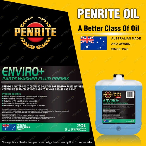 Penrite Enviro+ Parts Washer Fluid Solvent-Free Premixed Surfactant Fluid 20L