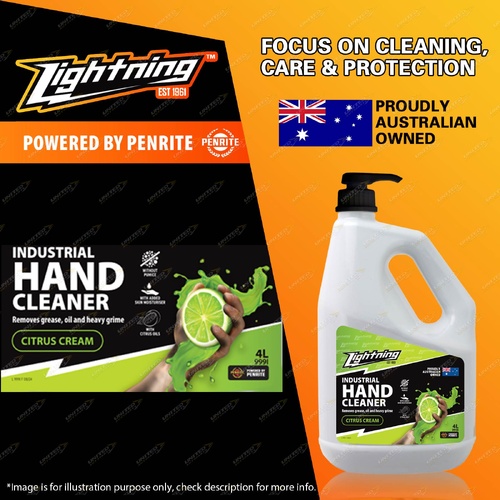 Penrite Lightning Citrus Cream Non-Abrasive HD Industrial Hand Cleaner 4L