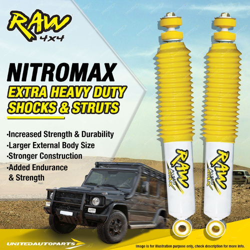 Front Raw Nitro Max Shocks 2 Inch Lift for LANDCRUISER HDJ HZJ UZJ 100 SERIES