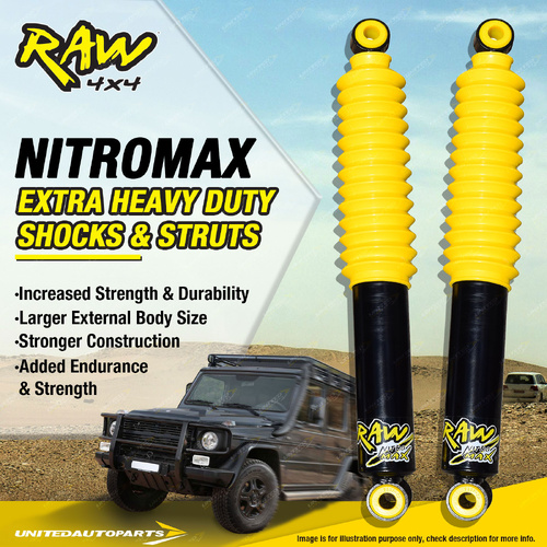 Pair Rear Raw 4x4 Nitro Max Shocks 2 Inch Lift for TOYOTA LANDCRUISER 79 SERIES