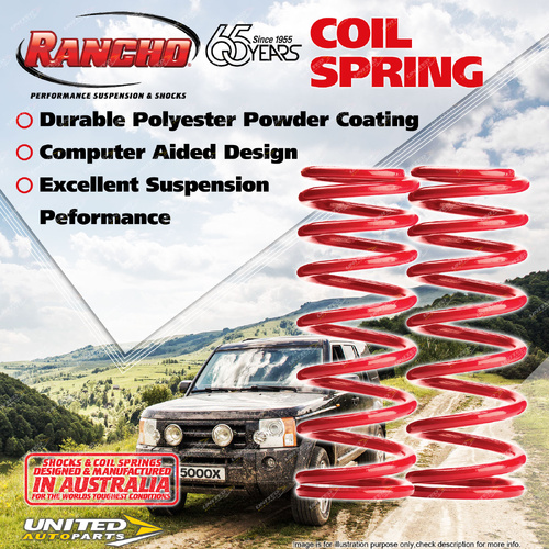 Front 50mm 0-GVM Rancho Coil Springs for Jeep Wrangler JL Rubicon Models 2017-On