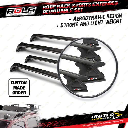 4 x Rola 1500mm Sports Extended Removable Roof Rack Bars for Toyota Hiace XH10